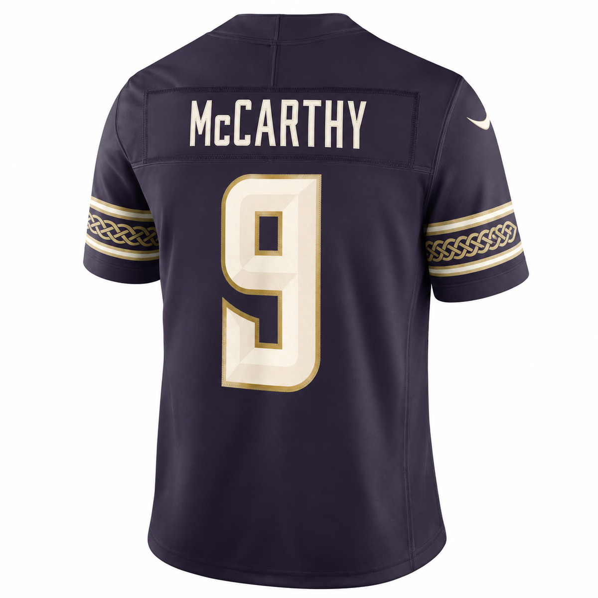 Men’s J.J. McCarthy #9 Minnesota Vikings Purple Rivalries Collection Stitched Limited Jersey
