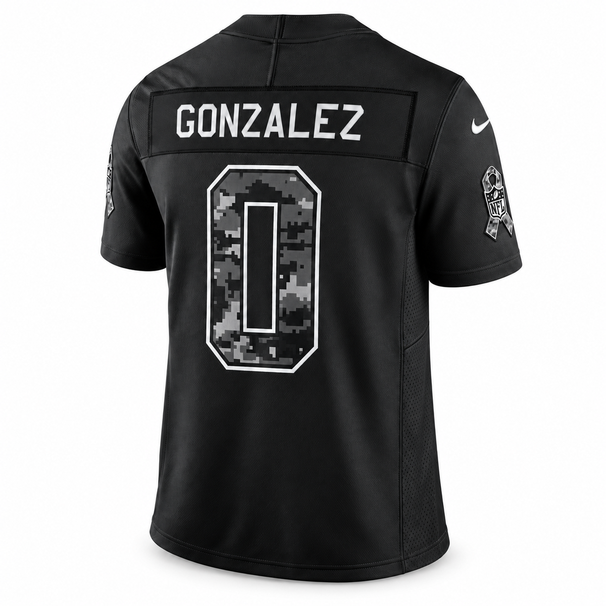 Men’s Christian Gonzalez #0 New England Patriots 2026 Salute to Service Stitched Limited Jersey – Black