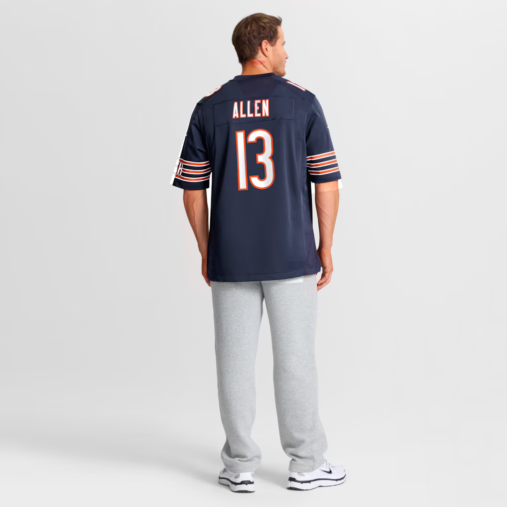 Men's Chicago Bears Keenan Allen Navy Team Game Jersey