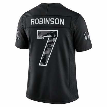 Men’s Bijan Robinson #7 Atlanta Falcons Salute to Service Football Fan Jersey – Black