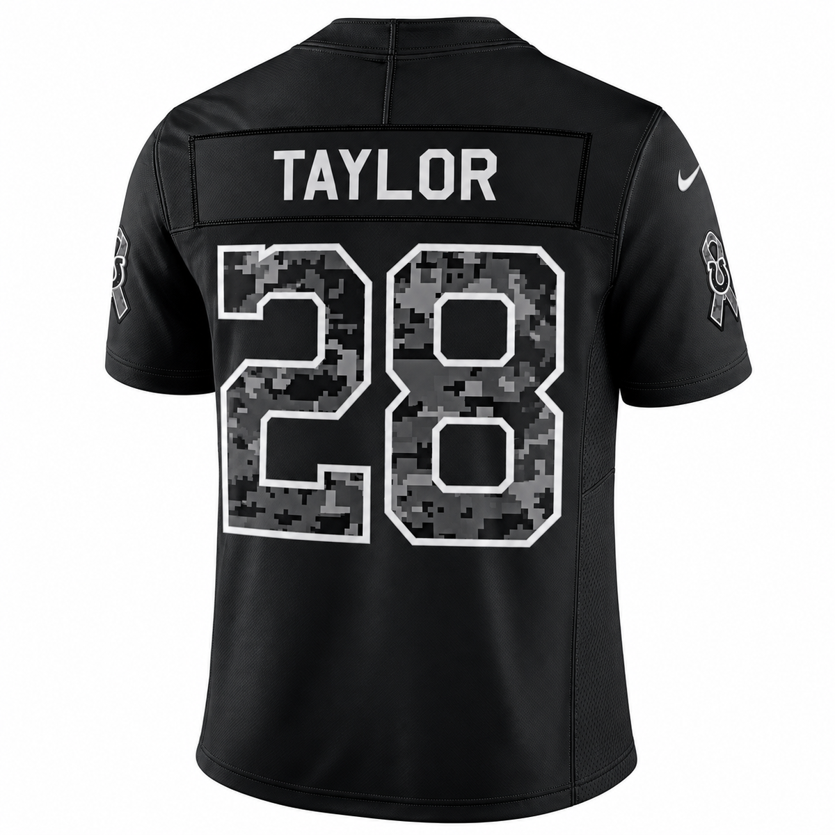 Men’s Jonathan Taylor #28 Indianapolis Colts Black Salute to Service Stitched Limited Jersey