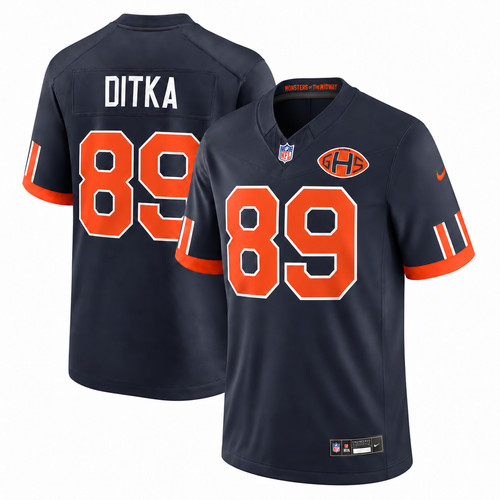 Men's Mike Ditka #89 Navy Chicago Bears 2026 Rivalries Collection Stitched Limited Football Jersey