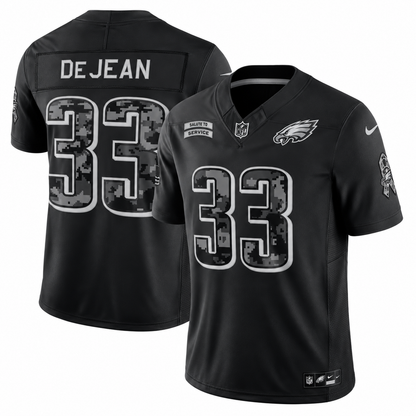 Men’s Cooper DeJean #33 Philadelphia Eagles Salute to Service Football Fan Jersey – Black