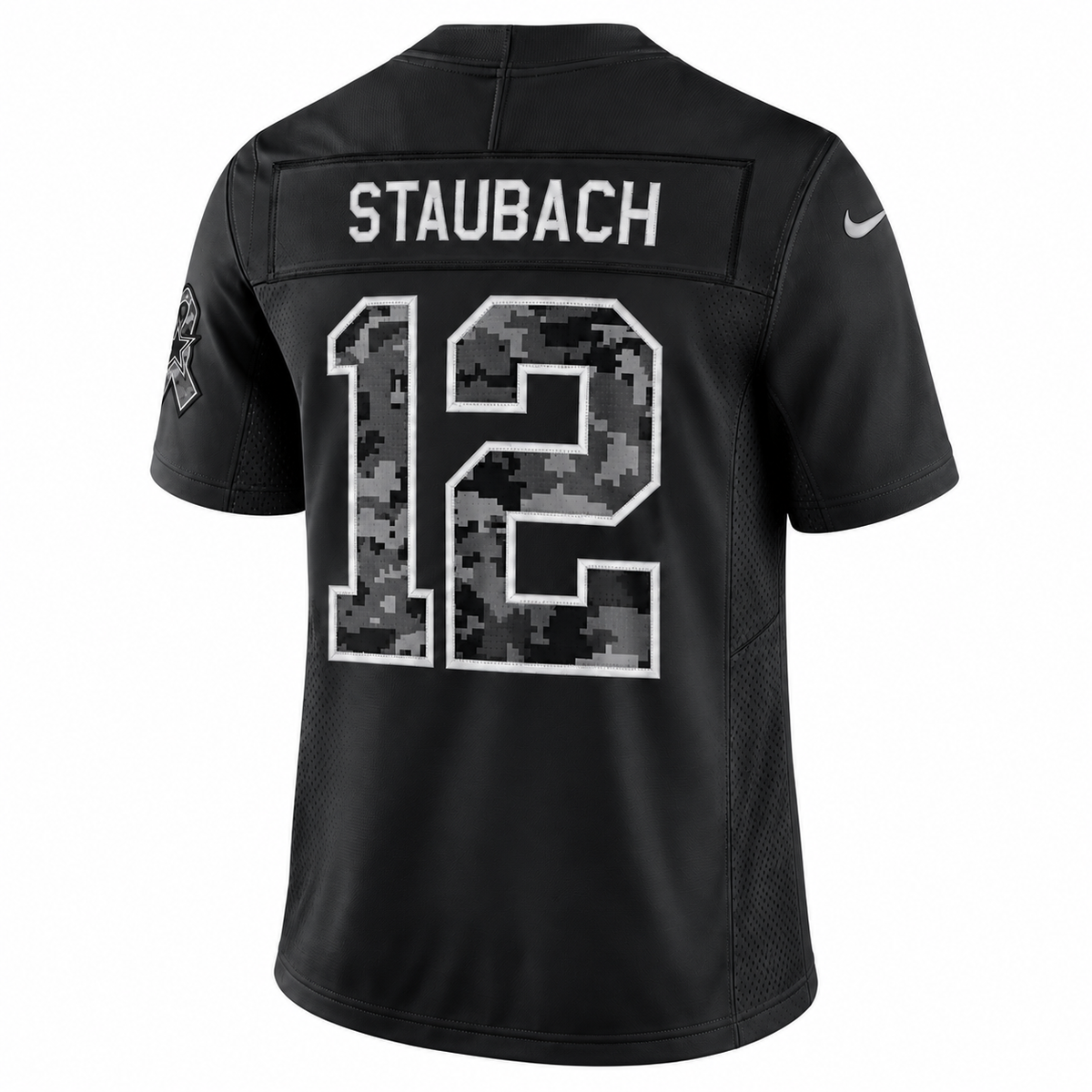 Men’s Roger Staubach #12 Dallas Cowboys Black Salute to Service Stitched Limited Jersey