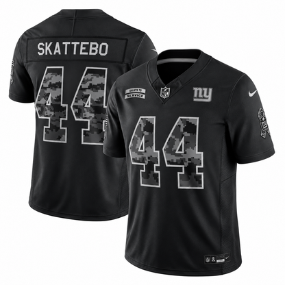 Men’s Cam Skattebo #44 New York Giants Salute to Service Football Fan Jersey – Black