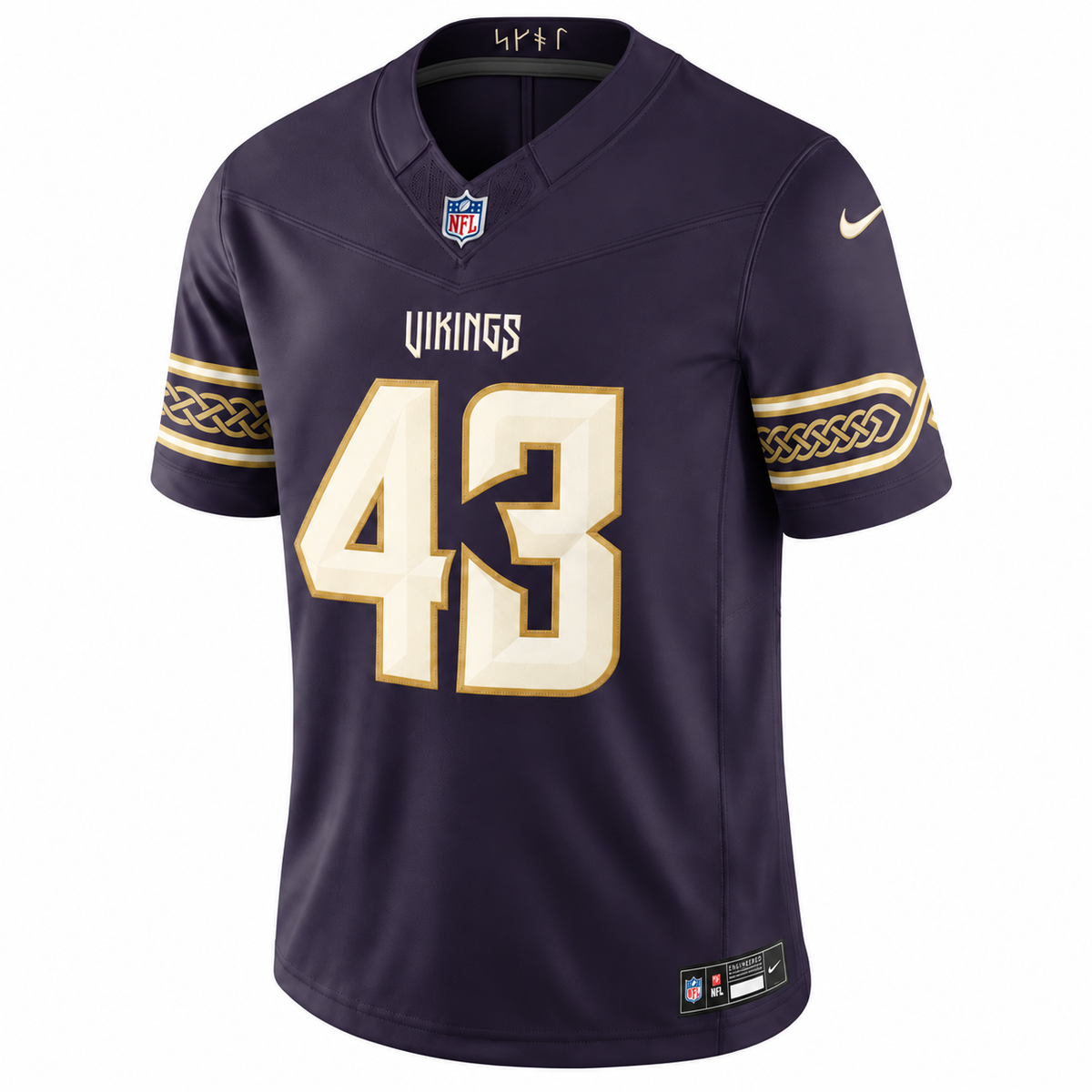 Men’s Andrew Van Ginkel #43 Minnesota Vikings Purple Rivalries Collection Stitched Limited Jersey