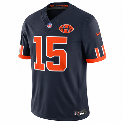 Men's Rome Odunze #15 Navy Chicago Bears 2026 Rivalries Collection Stitched Limited Football Jersey