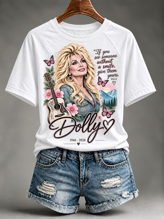 Women's Rip Dolly Parton Printed T-shirt