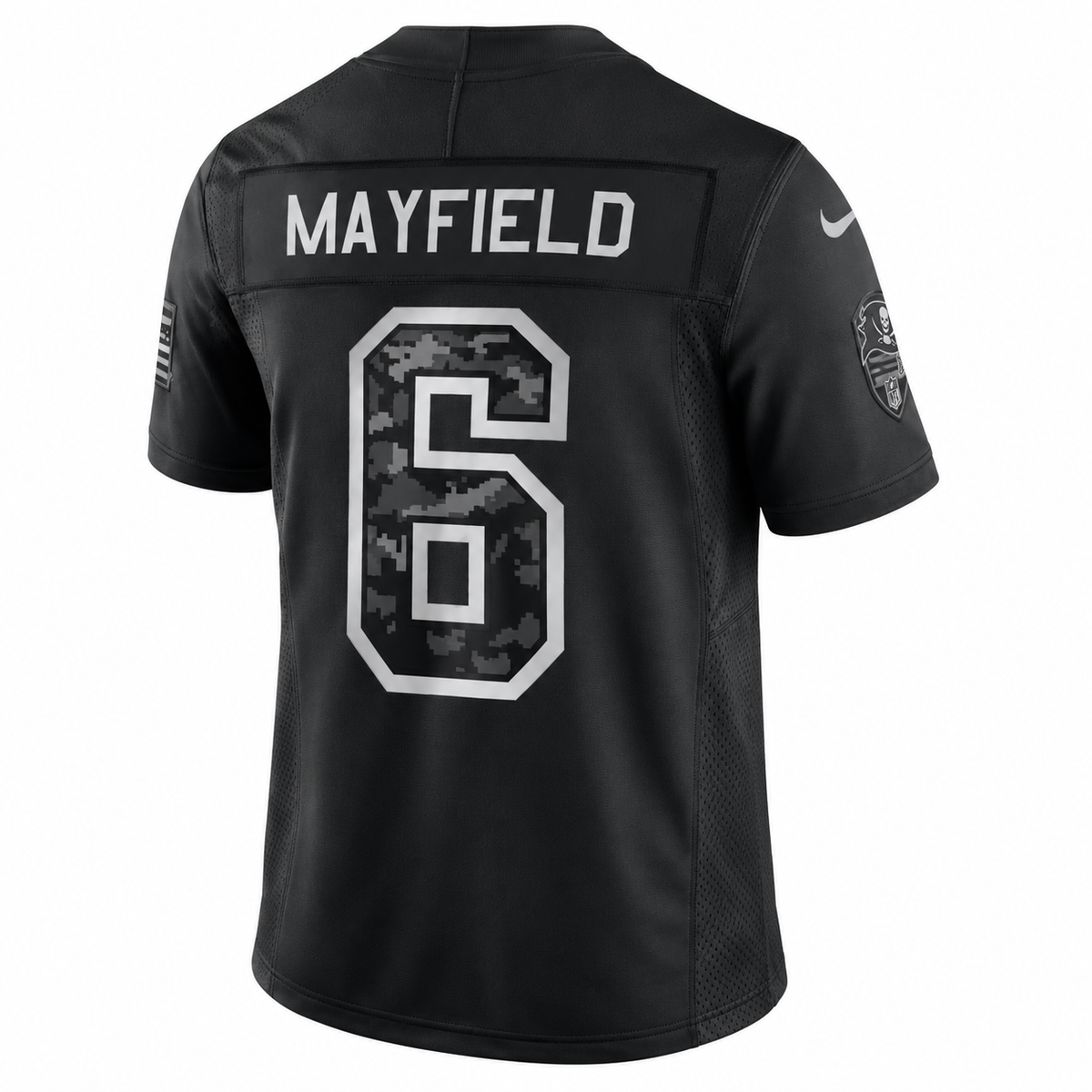 Men’s Baker Mayfield #6 Tampa Bay Buccaneers 2026 Salute to Service Stitched Limited Jersey – Black