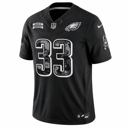 Men’s Cooper DeJean #33 Philadelphia Eagles Salute to Service Football Fan Jersey – Black