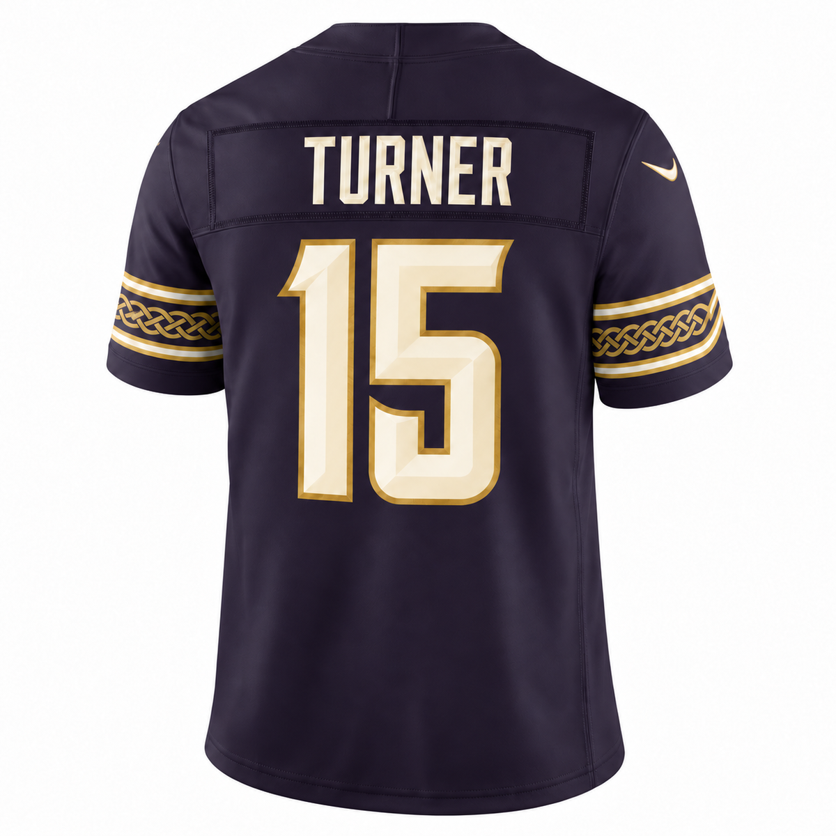 Men’s Dallas Turner #15 Minnesota Vikings Purple Rivalries Collection Stitched Limited Jersey