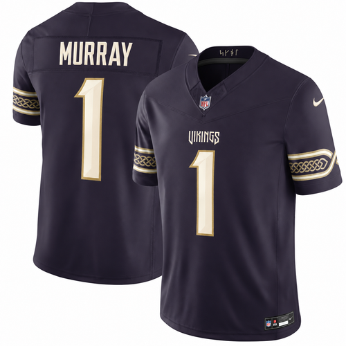 Men’s Kyler Murray #1 Minnesota Vikings Purple Rivalries Collection Stitched Limited Jersey