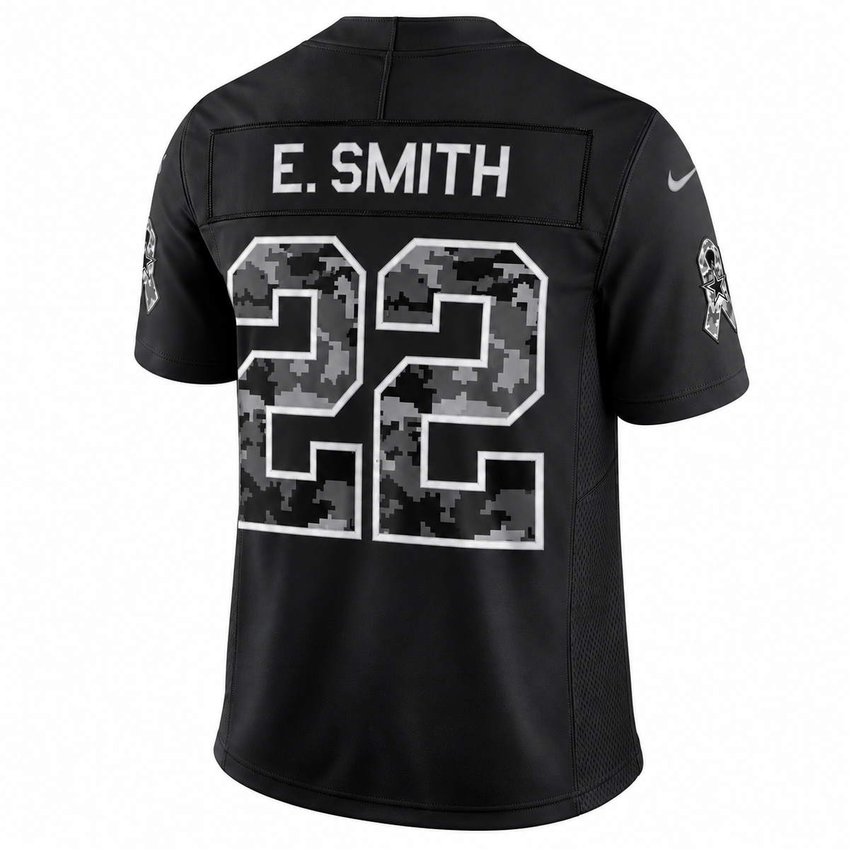 Men's Emmitt Smith #22 Dallas Cowboys Black Salute to Service Stitched Limited Jersey
