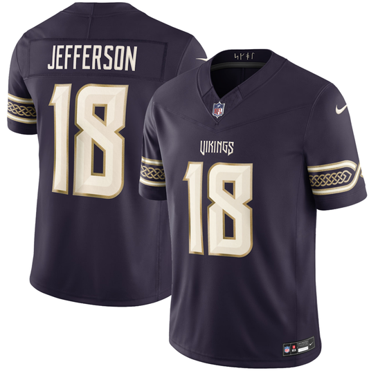 Men’s Justin Jefferson #18 Minnesota Vikings Purple Rivalries Collection Stitched Limited Jersey