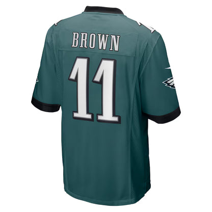 Men's Philadelphia Eagles A.J. Brown Midnight Green Game Jersey