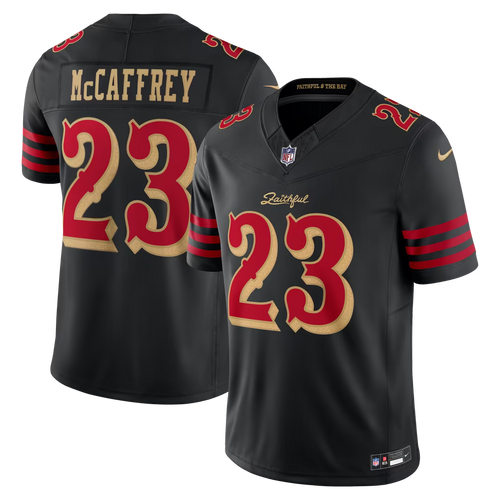 Christian McCaffrey San Francisco 49ers Rivalries Collection Stitched Limited Jersey - Black
