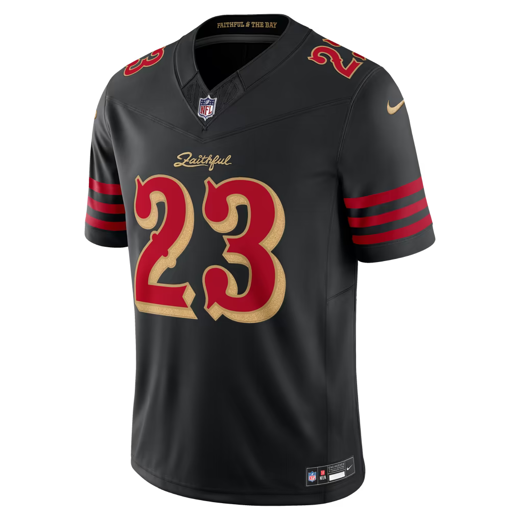 Christian McCaffrey San Francisco 49ers Rivalries Collection Stitched Limited Jersey - Black