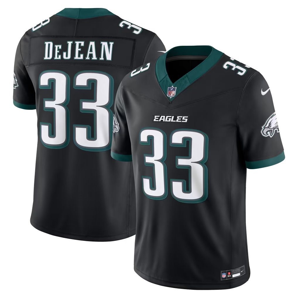 Men's Philadelphia Eagles Cooper DeJean Kelly Green Alternate Vapor F.U.S.E. Stitched Limited Jersey