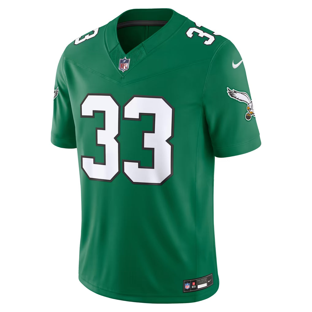 Men's Philadelphia Eagles Cooper DeJean Kelly Green Alternate Vapor F.U.S.E. Stitched Limited Jersey
