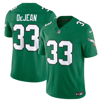 Men's Philadelphia Eagles Cooper DeJean Kelly Green Alternate Vapor F.U.S.E. Stitched Limited Jersey
