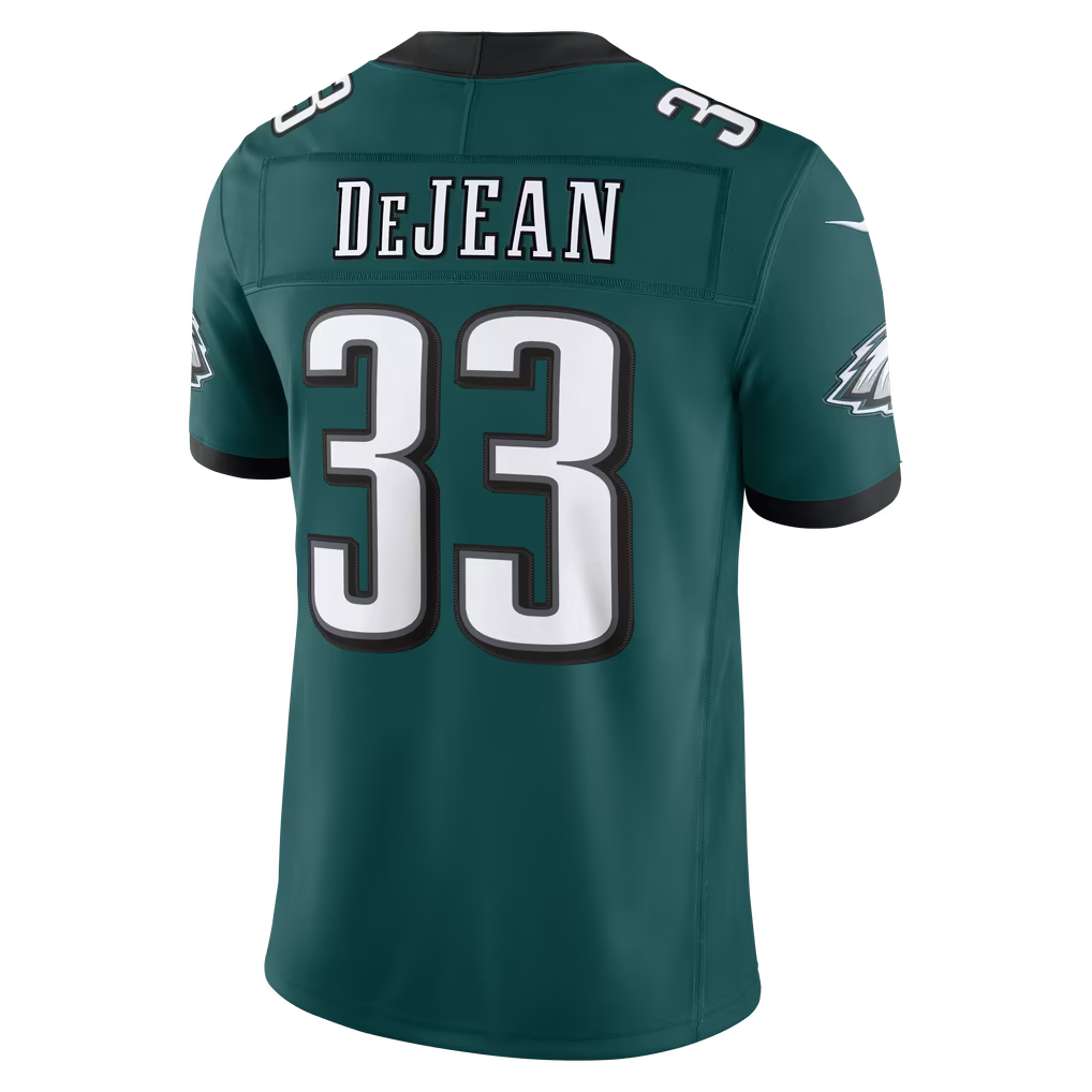 Men's Philadelphia Eagles Cooper DeJean Kelly Green Alternate Vapor F.U.S.E. Stitched Limited Jersey