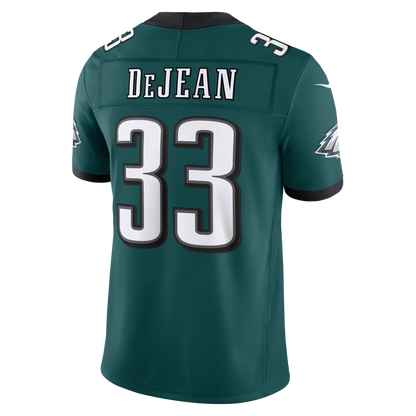 Men's Philadelphia Eagles Cooper DeJean Kelly Green Alternate Vapor F.U.S.E. Stitched Limited Jersey