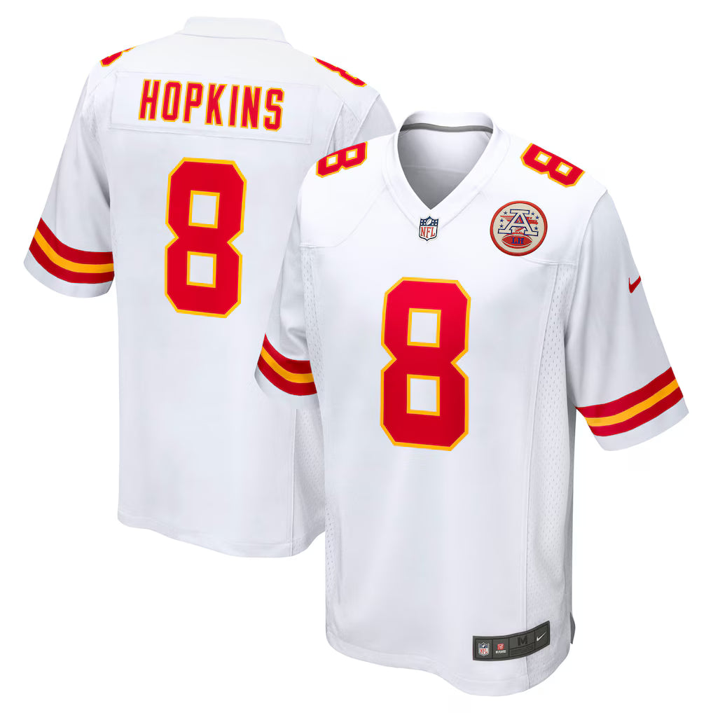 Men's DeAndre Hopkins White Kansas City Chiefs Player Game Jersey