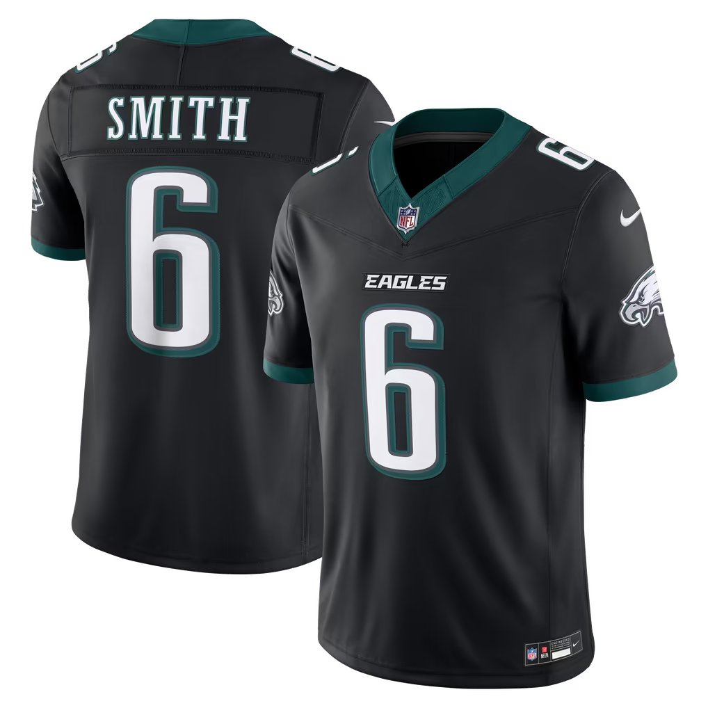 Men's Philadelphia Eagles DeVonta Smith Kelly Green Alternate Vapor F.U.S.E. Stitched Limited Jersey
