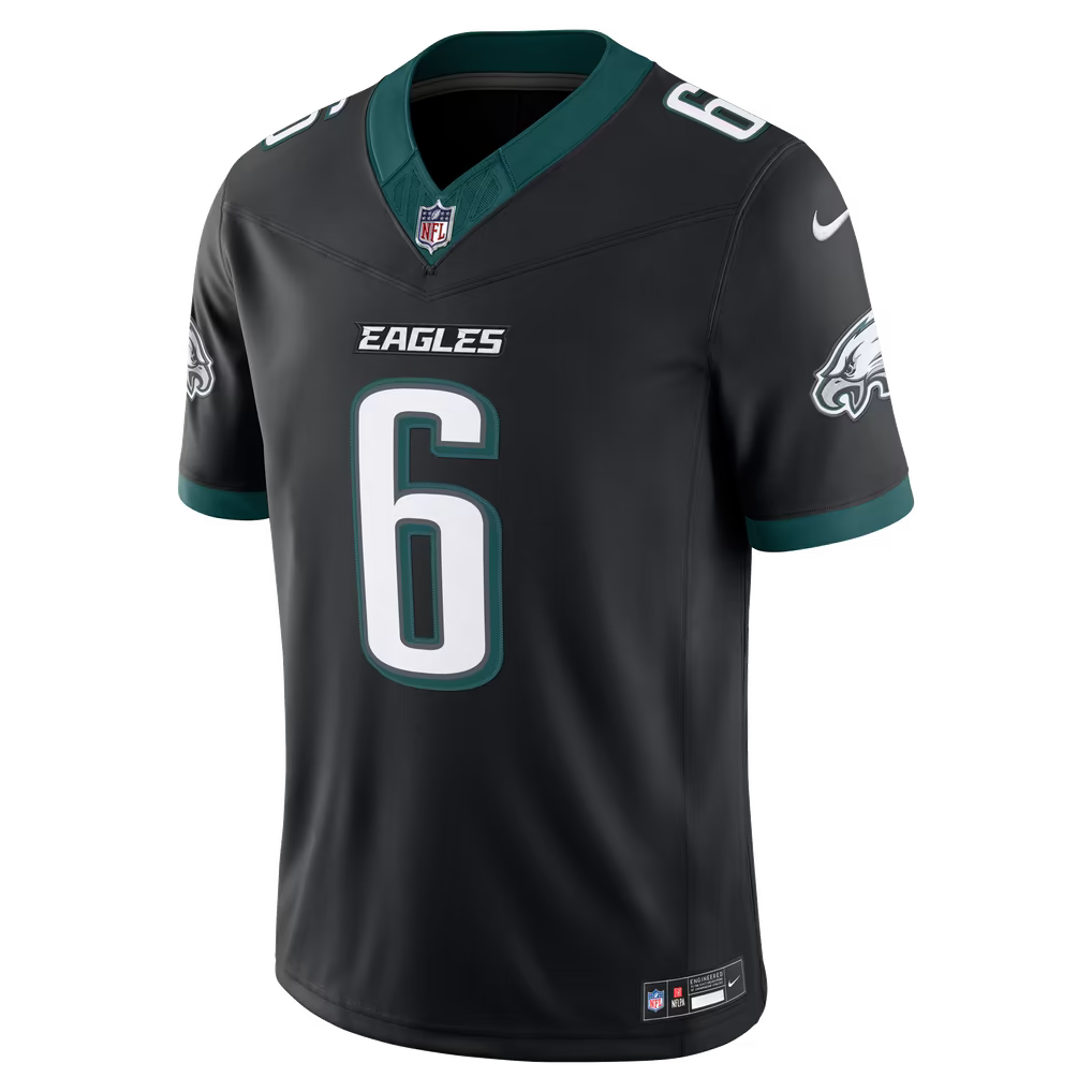 Men's Philadelphia Eagles DeVonta Smith Kelly Green Alternate Vapor F.U.S.E. Stitched Limited Jersey