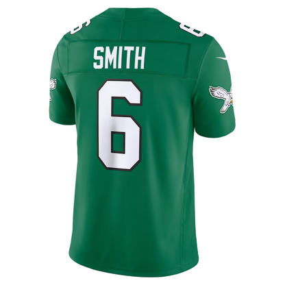 Men's Philadelphia Eagles DeVonta Smith Kelly Green Alternate Vapor F.U.S.E. Stitched Limited Jersey