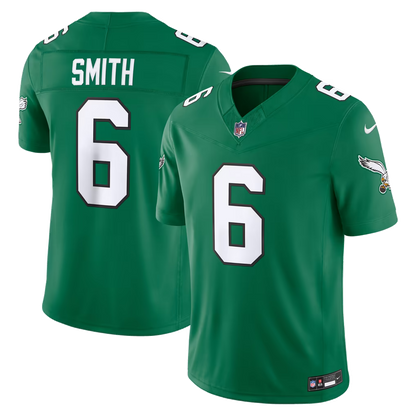 Men's Philadelphia Eagles DeVonta Smith Kelly Green Alternate Vapor F.U.S.E. Stitched Limited Jersey
