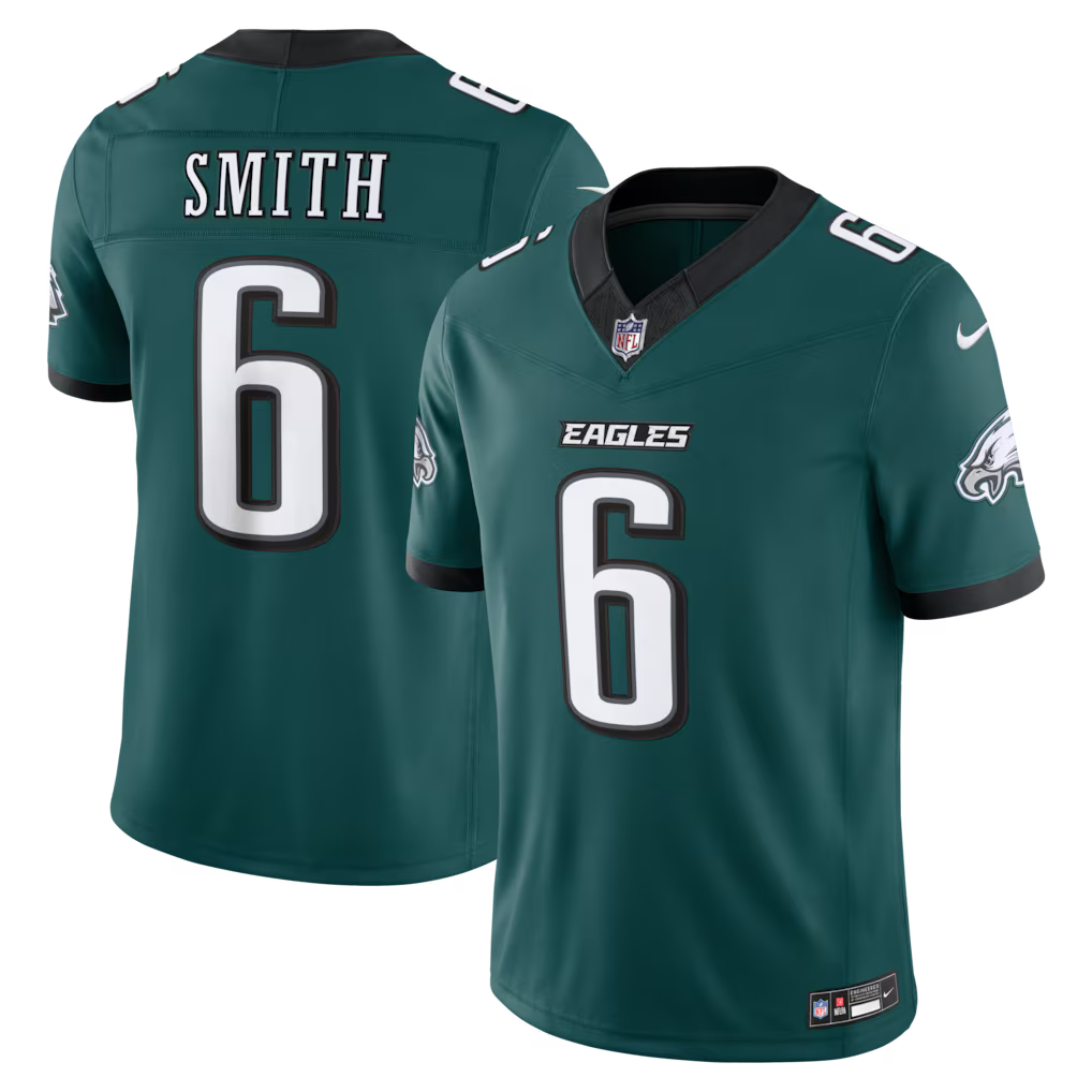 Men's Philadelphia Eagles DeVonta Smith Midnight Green Team Vapor F.U.S.E. Stitched Limited Jersey