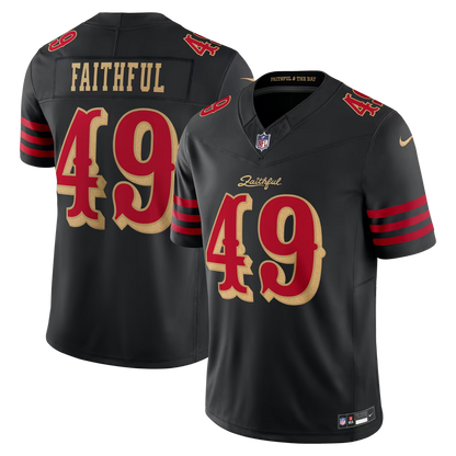 Men's San Francisco 49ers Fred Warner Black Rivalries Collection Stitched Limited Jersey