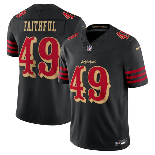 Men's San Francisco 49ers Fred Warner Black Rivalries Collection Stitched Limited Jersey
