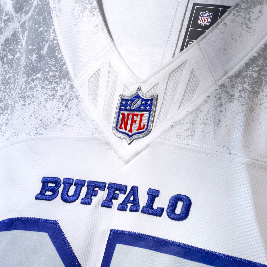 Men's Josh Allen White Buffalo Bills Rivalries Collection Stitched Limited Jersey