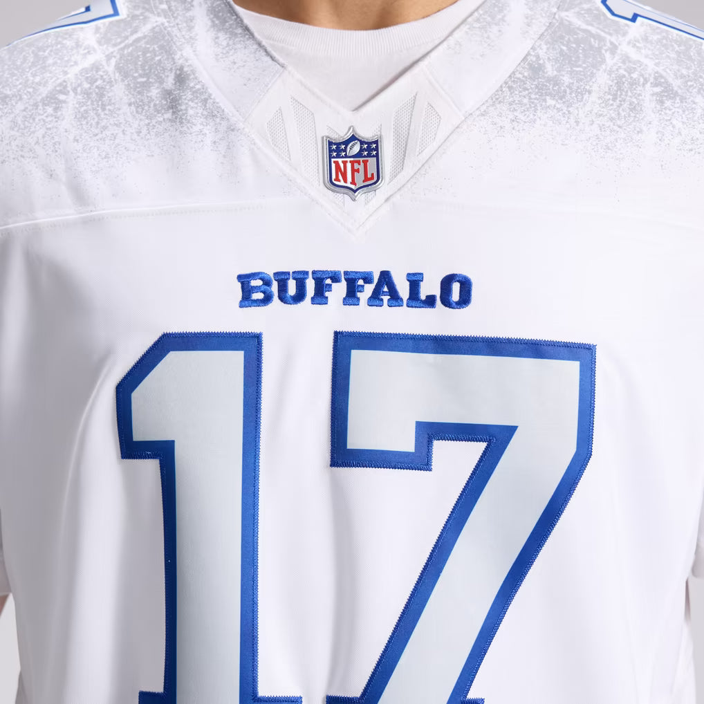 Men's Josh Allen White Buffalo Bills Rivalries Collection Stitched Limited Jersey