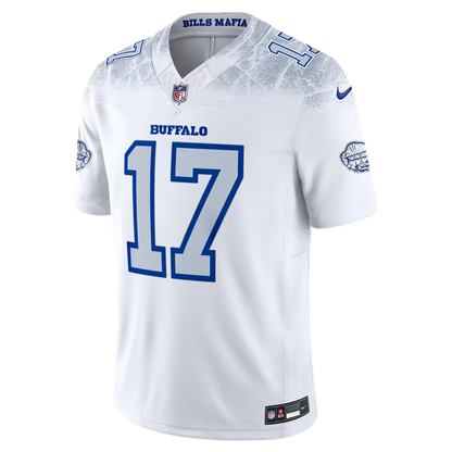 Men's Josh Allen White Buffalo Bills Rivalries Collection Stitched Limited Jersey