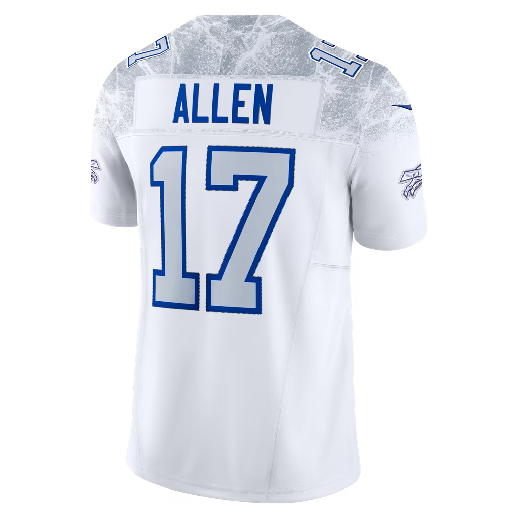 Men's Josh Allen White Buffalo Bills Rivalries Collection Stitched Limited Jersey