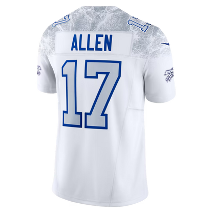 Men's Josh Allen White Buffalo Bills Rivalries Collection Stitched Limited Jersey