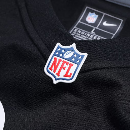 Men's Pittsburgh Steelers Patrick Queen Nike Black Game Player Jersey