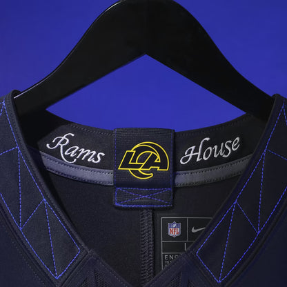 Puka Nacua Los Angeles Rams Rivalries Collection Stitched Limited Jersey - Dark Blue