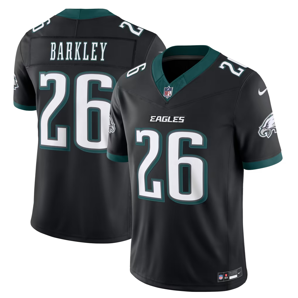 Men's Philadelphia Eagles Saquon Barkley Black Alternate Vapor F.U.S.E. Stitched Limited Jersey