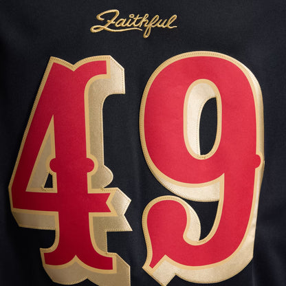 Men's San Francisco 49ers Fred Warner Black Rivalries Collection Stitched Limited Jersey