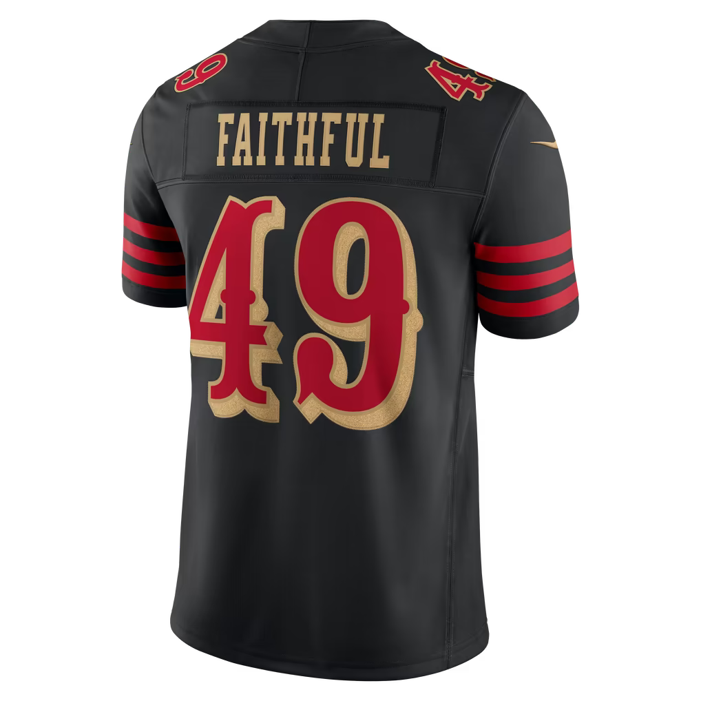 Men's San Francisco 49ers Fred Warner Black Rivalries Collection Stitched Limited Jersey