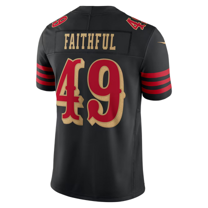 Men's San Francisco 49ers Fred Warner Black Rivalries Collection Stitched Limited Jersey