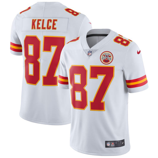 Men's Kansas City Chiefs Travis Kelce White Vapor Untouchable Limited Player Jersey